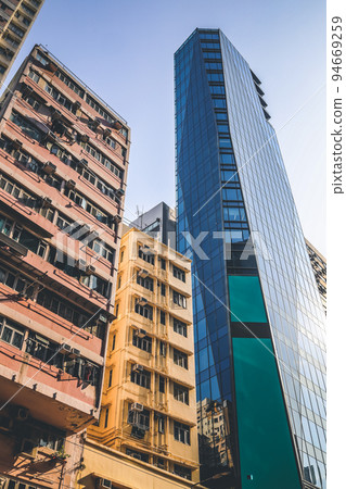 23 Sept 2022 the Hong Kong crowded building at wan chai 23 Sept 2022 the Hong Kong crowded building at wan chai 94669259