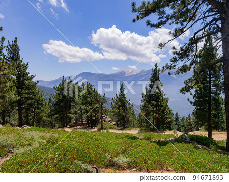 Sunny view of the landscape in Big bear lake area Sunny view of the landscape in Big bear lake area 94671893
