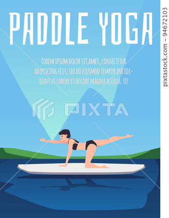 Poster about paddle yoga flat style, vector illustration Poster about paddle yoga flat style, vector illustration 94672103