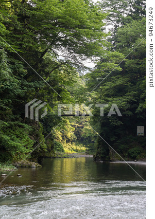 Okutama Town, Tokyo Summer Hikawa Valley Tama River and Tokei Bridge Okutama Town, Tokyo Summer Hikawa Valley Tama River and Tokei Bridge 94673249
