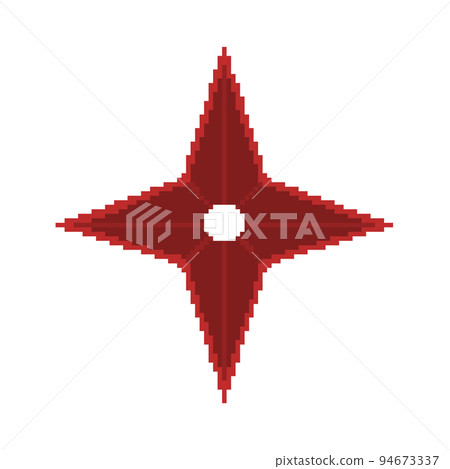 Dot picture shuriken (red) 94673337