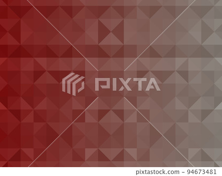 Dark red color. Halftone triangles, stylized geometric pattern and background. Abstract mosaic, illustration. 94673481