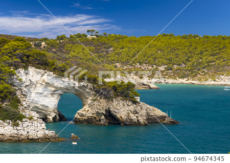 Arco di San Felice near Vieste, National park Gargano, Apulia, Italy Arco di San Felice near Vieste, National park Gargano, Apulia, Italy 94674345