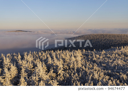 Winter landscape near Velka Destna, Orlicke mountains, Eastern Bohemia, Czech Republic 94674477