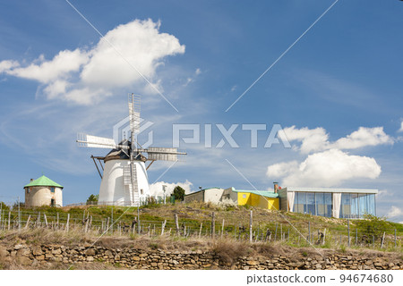 windmill with vineyard in Retz, Lower Austria, Austria windmill with vineyard in Retz, Lower Austria, Austria 94674680