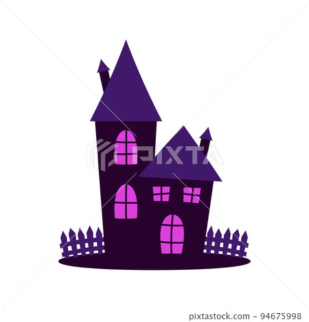 halloween vector illustration of haunted house isolated halloween vector illustration of haunted house isolated 94675998