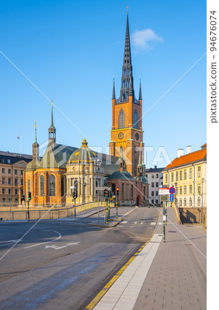 Riddarholmen Church on sunny day in Stockholm Riddarholmen Church on sunny day in Stockholm 94676074