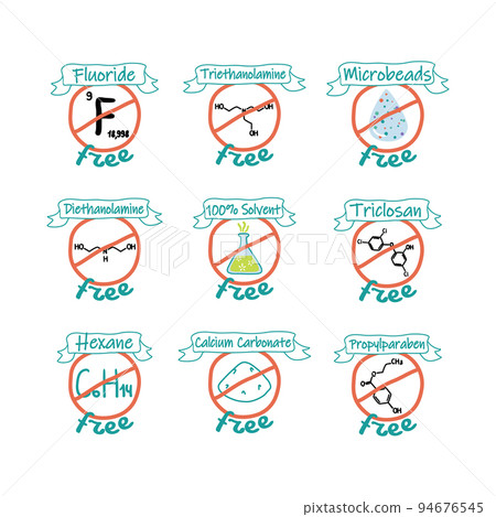 Chemical product quality sign at label design 94676545