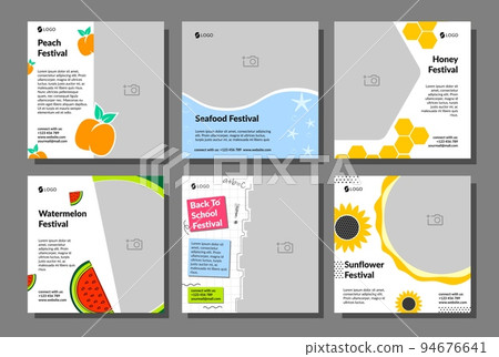 Brochure template set, vector illustration 94676641