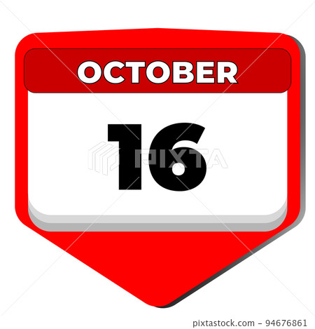 16 October vector icon calendar day. 16 date of October. Sixteenth day of October. 16th date number. 16 day calendar. Sixteen date. Cyprus Independence Day, Palio di Siena 16 October vector icon calendar day. 16 date of October. Sixteenth day of October. 16th date number. 16 day calendar. Sixteen date. Cyprus Independence Day, Palio di Siena 94676861
