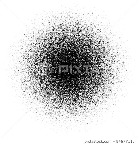 Circle grain texture. Radial faded noise gradient. Round grunge shape. Speckles and particles textured background. Dotted print wallpaper. Vector Circle grain texture. Radial faded noise gradient. Round grunge shape. Speckles and particles textured background. Dotted print wallpaper. Vector 94677113