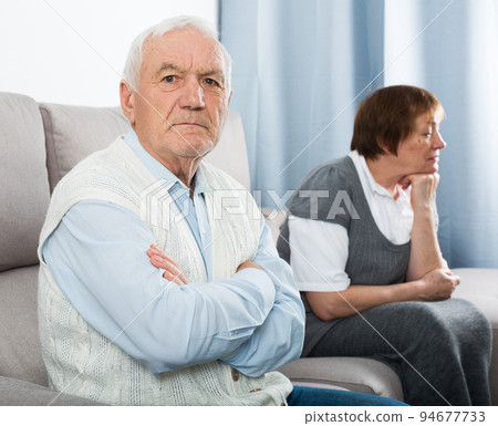 Elderly couple quarrel Elderly couple quarrel 94677733