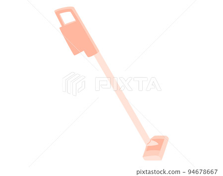 Illustration of a pink cordless vacuum cleaner Illustration of a pink cordless vacuum cleaner 94678667