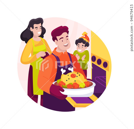 Delicious turkey isolated cartoon vector illustration. Delicious turkey isolated cartoon vector illustration. 94679415
