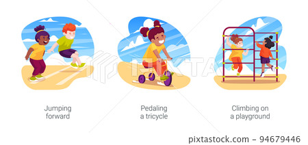 Physical development milestones isolated cartoon vector illustration set Physical development milestones isolated cartoon vector illustration set 94679446