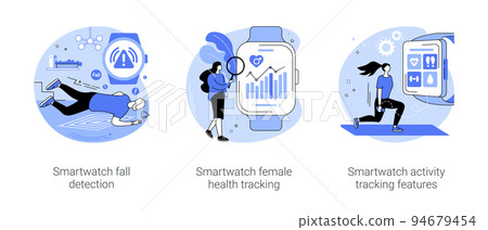 Smartwatch applications isolated cartoon vector illustrations se Smartwatch applications isolated cartoon vector illustrations se 94679454