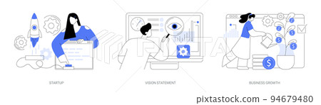 Business idea abstract concept vector illustrations. 94679480