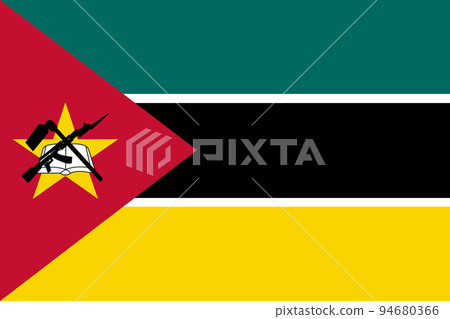 Mozambique flag background illustration red green black yellow white Mozambique flag background illustration red green black yellow white 94680366