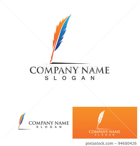 feather law logo template-vector feather law logo template-vector 94680426