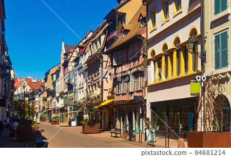 Colmar is a picturesque old town with beautiful traditional half-timbered houses. France Colmar is a picturesque old town with beautiful traditional half-timbered houses. France 94681214