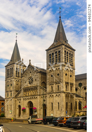 The historic Notre-Dame de la Visitation Church in Rochefort, Belgium The historic Notre-Dame de la Visitation Church in Rochefort, Belgium 94681274
