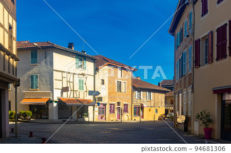Half-timbered houses in an village Bressan de st trivier de courtes 94681306