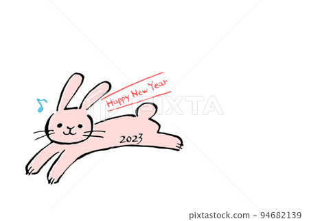 彈跳兔新年賀卡模板 彈跳兔新年賀卡模板 94682139