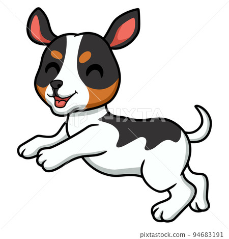 Cute rat terrier dog cartoon Cute rat terrier dog cartoon 94683191