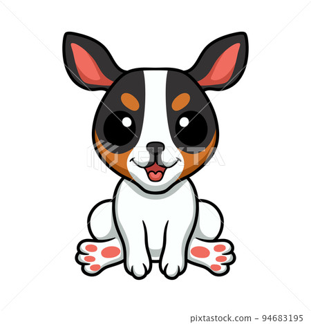Cute rat terrier dog cartoon Cute rat terrier dog cartoon 94683195