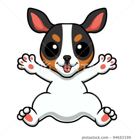 Cute rat terrier dog cartoon Cute rat terrier dog cartoon 94683199