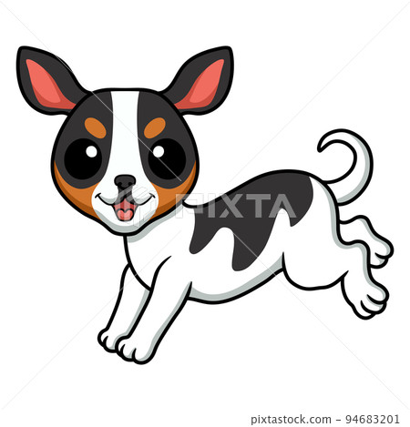 Cute rat terrier dog cartoon Cute rat terrier dog cartoon 94683201