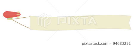 帶有橫幅的飛艇插圖 無背景 94683251