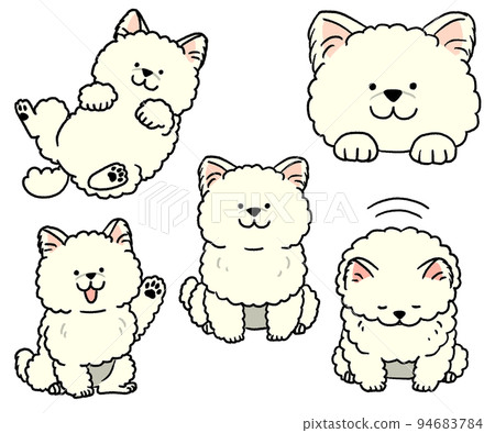 Set of white Pompoo Set of white Pompoo 94683784