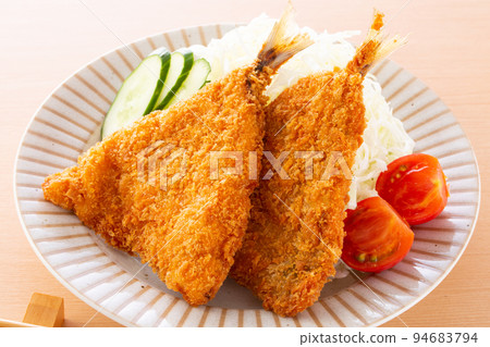 freshly fried horse mackerel freshly fried horse mackerel 94683794