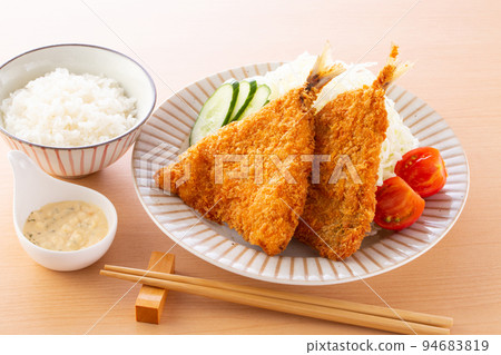 freshly fried horse mackerel freshly fried horse mackerel 94683819
