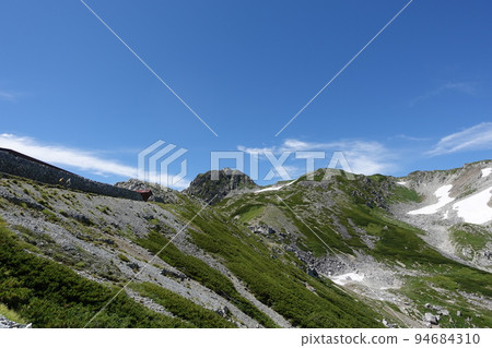 Ichinokoshi Sanso擋土牆和山。 94684310