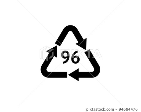 Composite Recycling codes. Recycling symbol on an isolated background. Mobius strip. Special icon for sorting and recycling. Secondary use. Vector illustration for Packaging. 94684476