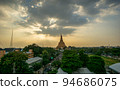 Sunset at Phra Pathom Chedi Nakhon Pathom Province, Thailand 94686075