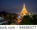 Sunset at Phra Pathom Chedi Nakhon Pathom Province, Thailand 94686077