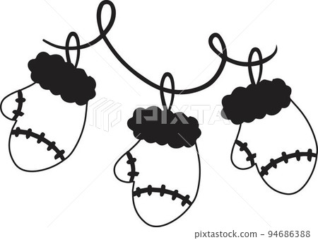 Hand Drawn christmas gloves illustration 94686388