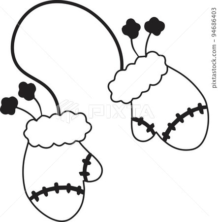 Hand Drawn christmas gloves illustration 94686403