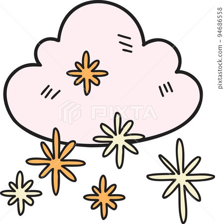 Hand Drawn clouds and snow illustration Hand Drawn clouds and snow illustration 94686558