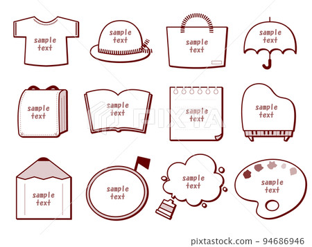 Cute headline frame set for school 94686946