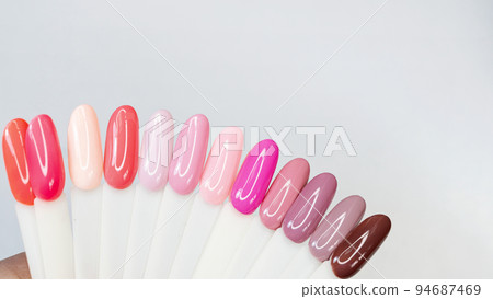 Colorful nails polish palette 94687469