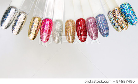 Shiny glitter nails polish palette 94687490