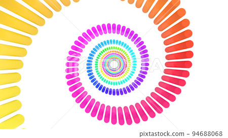 VJ tunnel simple spiral rainbow colorful pop transparent background [different version available] 94688068