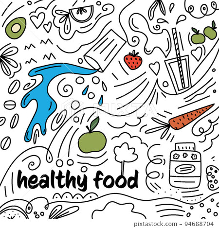 abstract illustration of proper nutrition, wholesome nutrition abstract illustration of proper nutrition, wholesome nutrition 94688704