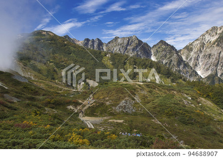 從八方一號自然研究步道(長野縣白馬村)看到的不歸路的壯麗劍 從八方一號自然研究步道(長野縣白馬村)看到的不歸路的壯麗劍 94688907