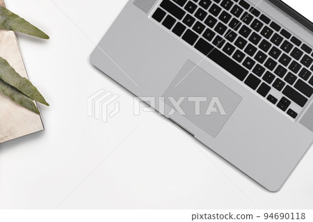 Top view of laptop keyboard, isolated on white background. Top view of laptop keyboard, isolated on white background. 94690118