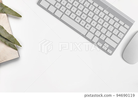 Top view of laptop keyboard, isolated on white background. Top view of laptop keyboard, isolated on white background. 94690119